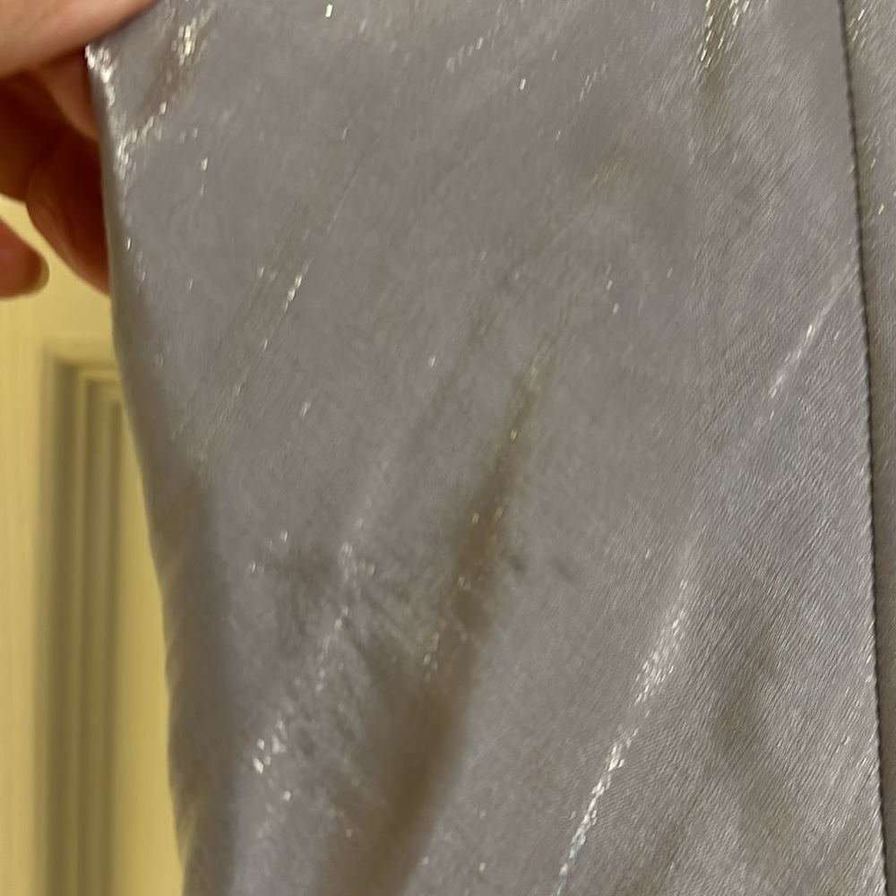 H&M Shiny Silver Spaghetti Strap Cocktail Mini Dress - Picture 7 of 8